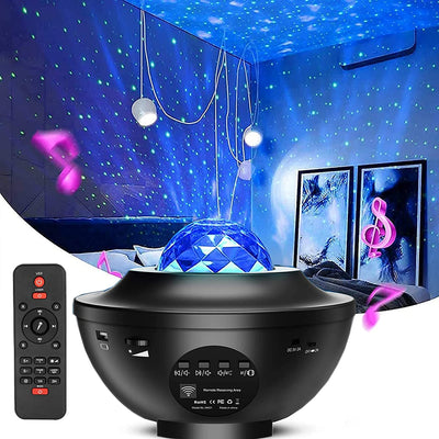 Galaxy Star Projector Night Light with Bluetooth Speaker & Remote