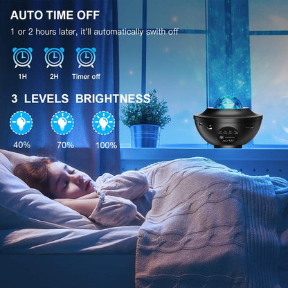 Galaxy Star Projector Night Light with Bluetooth Speaker & Remote